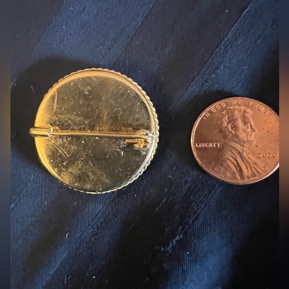 Vintage Italian mosaic pin, safety pin clasp - Picture 3 of 5